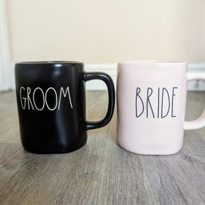 Rae Dunn Bride & Groom Mugs